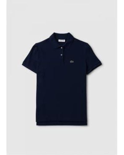 Lacoste Womens Classic Pique Polo Shirt In Blue