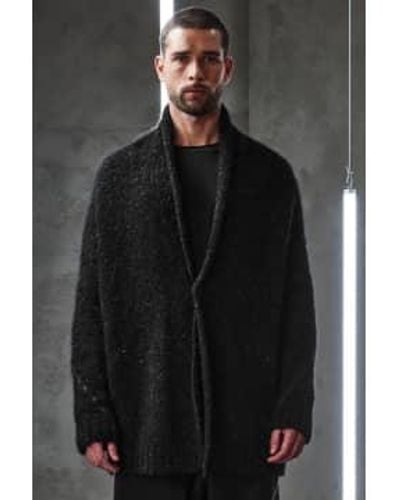 Transit And Linen Knitted Oversize S Cardigan - Black