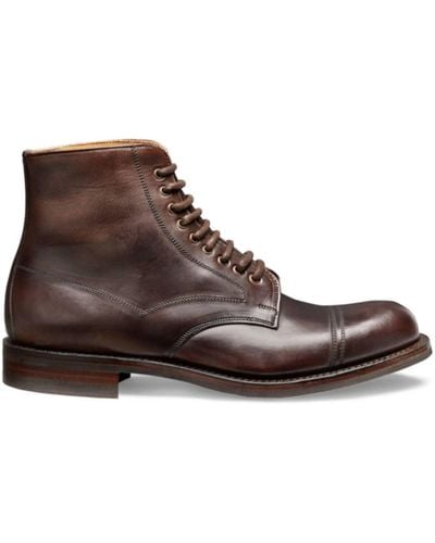 Cheaney Tan Jarrow R Country Derby Boot Chicago Chromexcel Leather - Brown