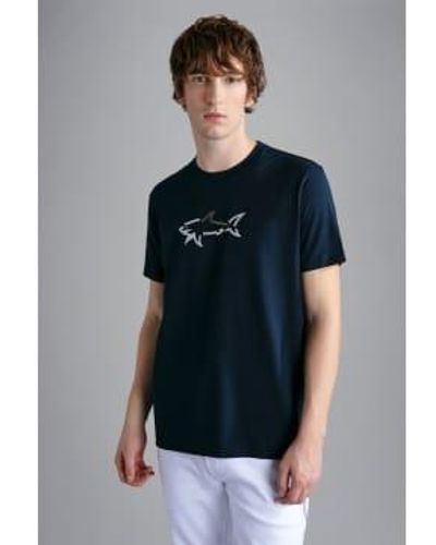 Paul & Shark Jersey algodón hombres t - Gris