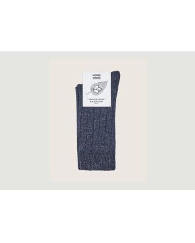 Homecore Silk Blend Socks And 37-40 - Blue