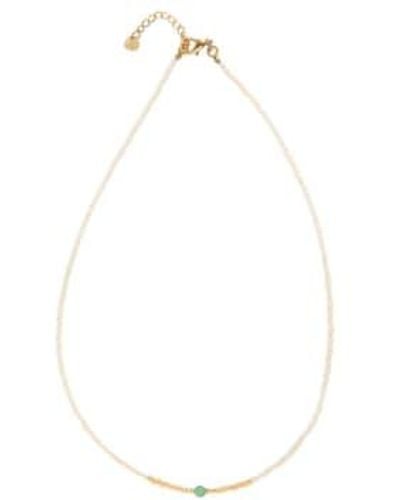 A Beautiful Story Bl23419 Excitement Aventurine Necklace Gc One Size - White