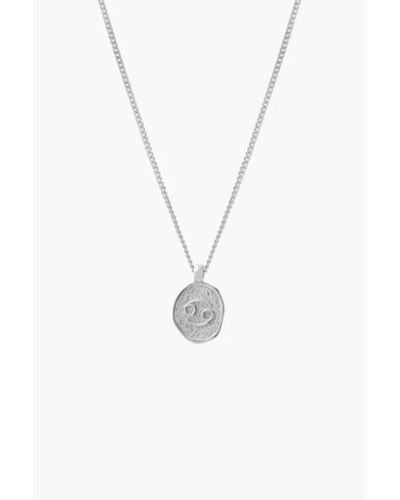 Tutti & Co Ne633s Cancer Zodiac Necklace One Size / Silver - Metallic