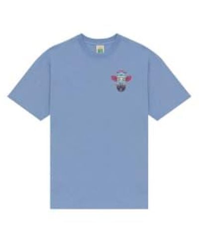 Hikerdelic Bee And Bee Ss T Shirt In Fjord - Blu