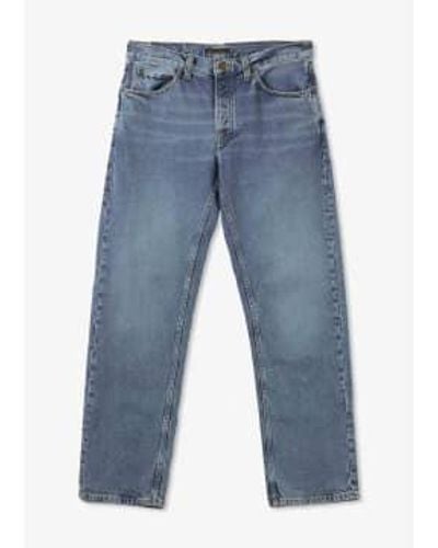 Nudie Jeans Herren rad rufus raw straight jeans in blau