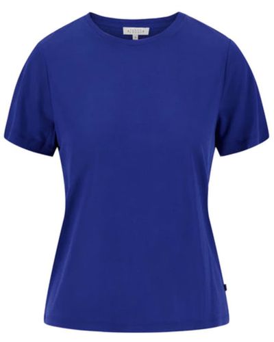 Zusss T Shirt With Round Neck Cobalt Blue