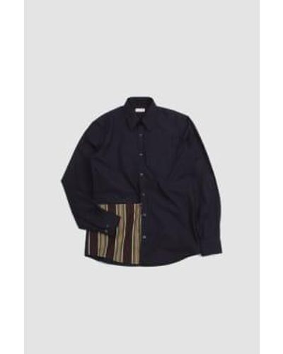 Dries Van Noten Corbino hemd mitternachtsblau