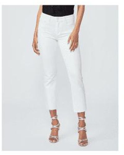 PAIGE Crisp White Cindy Straight Leg Jeans - Bianco