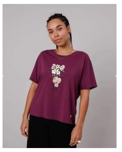 Brava Fabrics Oversize Antonay Fleurs T Shirt Size Xs - Purple
