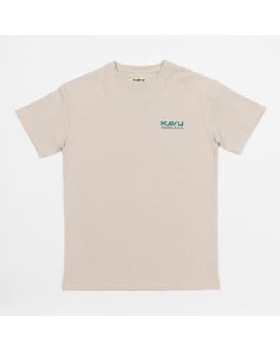 Kavu T-shirt la société botanique en crème et vert - Blanc
