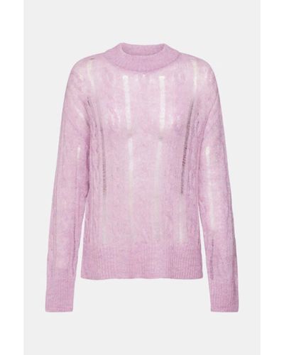 Esprit Open Cable Knit Sweater - Rosa