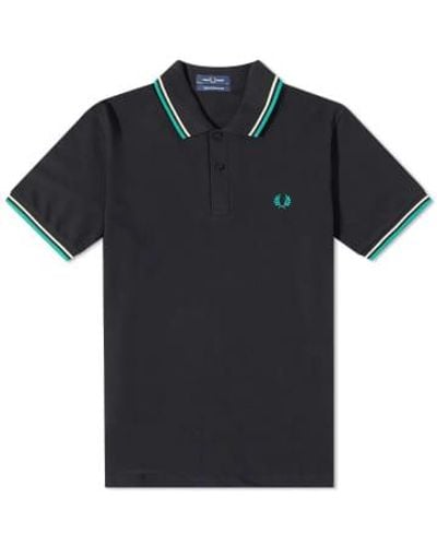 Fred Perry Reissues Original Twin Tipped Polo New York - Negro