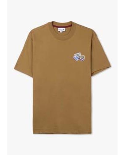 Lacoste T-shirt à l'héritage neo en marron - Neutre