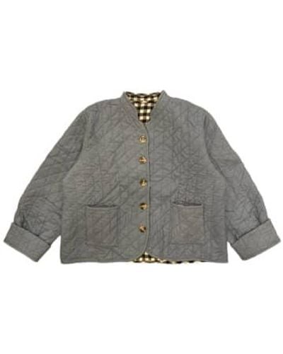 Behotribe  &  Nekewlam Jacket Quilted Cotton Powder Small-medium - Grey
