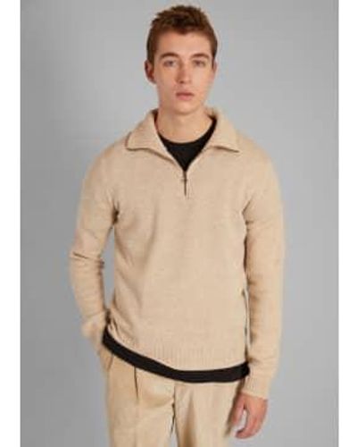 L'Exception Paris Recycled Trucker Neck Jumper M - Natural