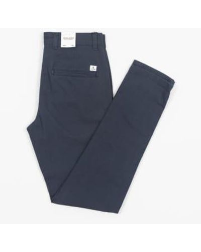 Jack & Jones Navy Marco Slim Fit Chino Trousers 30w/32l - Blue