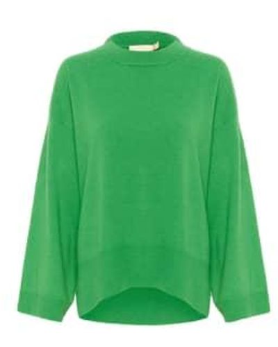 Soaked In Luxury Slmolina Medium Crew Neck Sweater S - Green