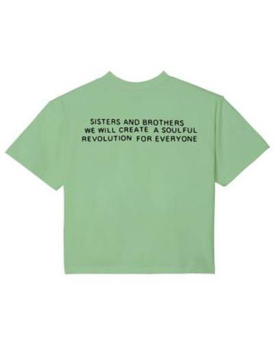 Obey T Shirt Vert Amande - Verde