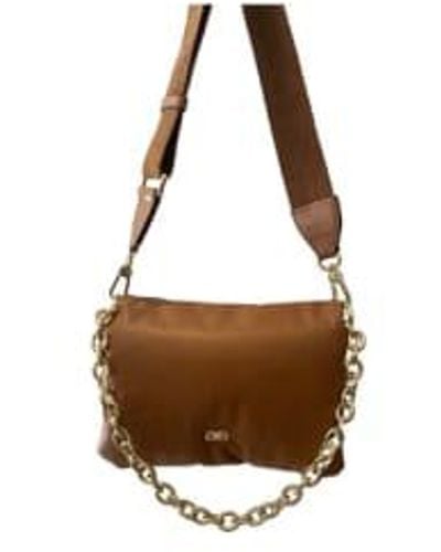 Abro⁺ Puffer Bag With Chain Strap One Size - Brown