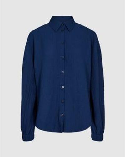 Minimum Chemise à manches longues en bleu médiéval mias