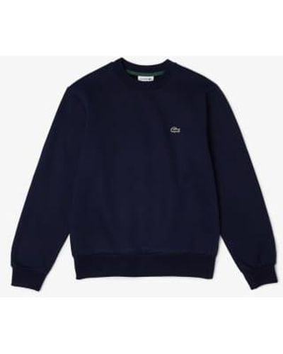 Lacoste Herren-Jogger-Sweatshirt aus gebürsteter Bio-Baumwolle von - Blau