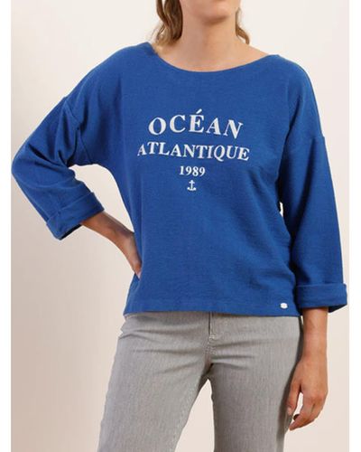 Mat De Misaine Modica Embroidered Sweater Ocean - Blue