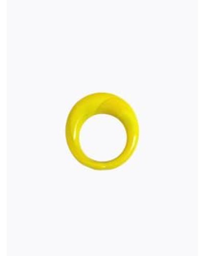 Eyland Flora Handblown Glass Ring Xs / Uk K - Yellow
