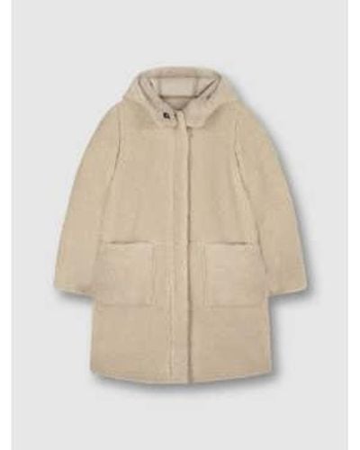 Rino & Pelle Alina Reversible Hooded Coat Stone - Natural