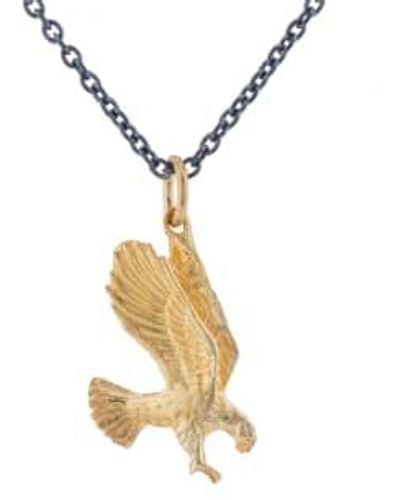 silver jewellery Gold Eagle Necklace Os - Metallic