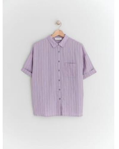 indi & cold Striped Cotton Shirt Size Xs - Purple