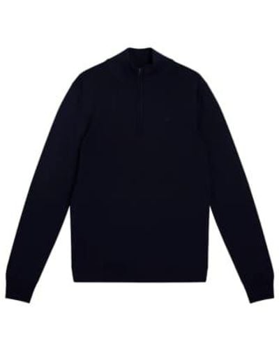 J.Lindeberg Kiyan Quarter Zip Sweater - Blue