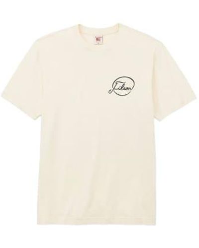 Filson Ss Pioneer Graphic T-shirt Stone / Fishing Tourney Small - Natural