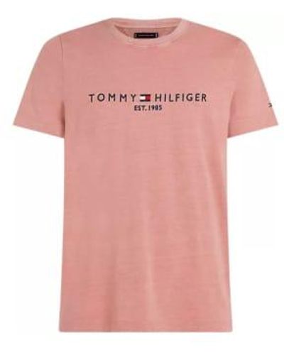 Tommy Hilfiger T-shirt mann mw0mw35186tj5 teeberry blossom - Pink