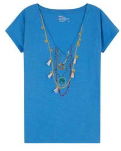 Leon & Harper 'Tonton Chain' T-Shirt - Blau