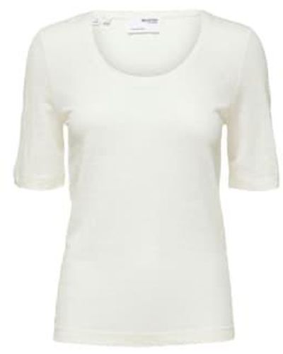 SELECTED T-shirt blanc neige