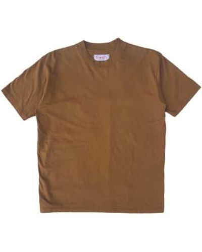 Fresh Max -Baumwoll -T -Shirt im Keks - Braun
