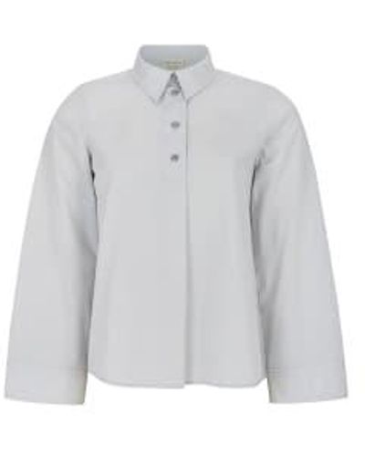 esmé studios Glacier Anine Ls Polo Shirt L - Grey