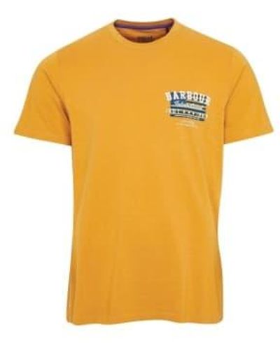 Barbour International Reivers T-shirt Harvest L - Yellow