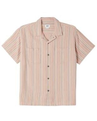 Obey Talby Shirt Unbleached Multi Medium - Pink