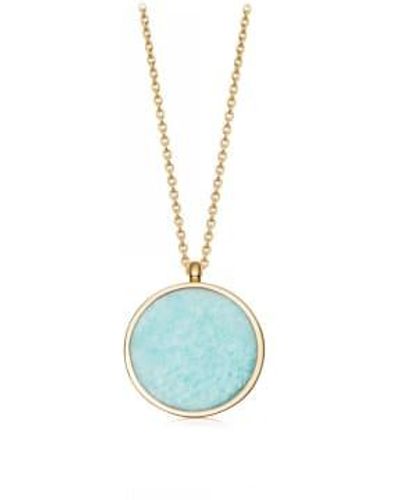 Astley Clarke Amazonite Stilla Locket Necklace Plated / - Blue