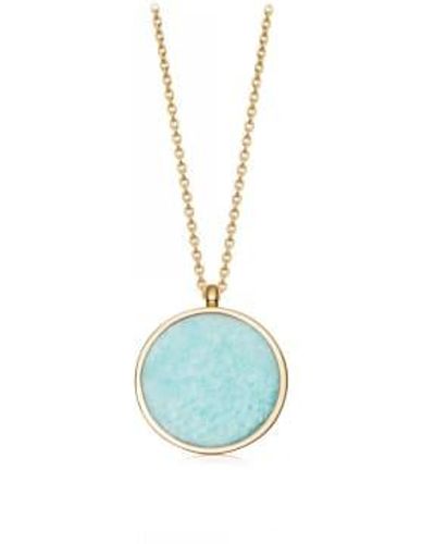 Astley Clarke Collier médaillon amazonite stilla - Bleu