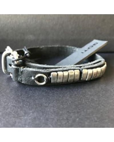 Goti 925 Oxidised Rect Bracelet Br 191 - Grigio