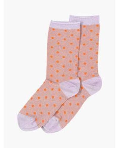 mpDenmark Donna Ankle Socks Muskmelon - Rosa