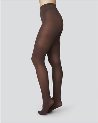 Swedish Stockings Olivia Premium Tights Dark Brown