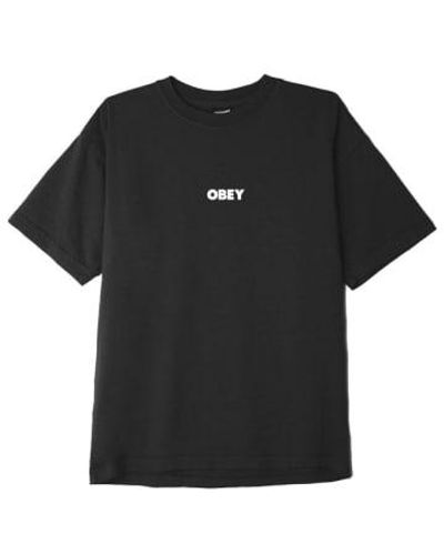Obey Bold T Shirt Pigment Faded - Nero