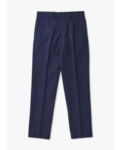 Skopes Mens Harcourt Tapered Suit Trousers In - Blu