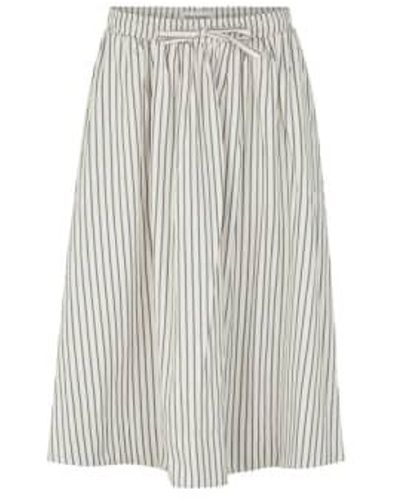 Lolly's Laundry Bristol Stripe Midi Skirt Xs - Grey