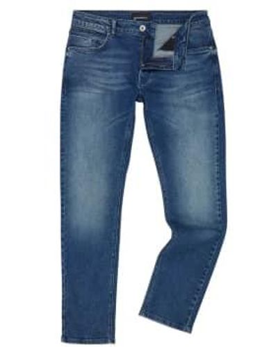 Remus Uomo Apollo Stone Wash Slim Fit Jeans Mid 38r - Blue