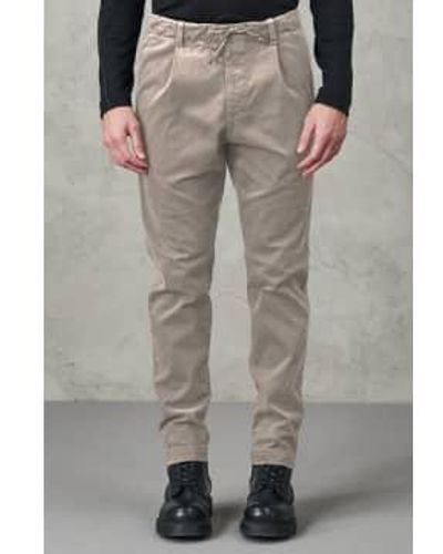 Transit Lose Fit Stretch Jogging Chinos Taupe - Grau