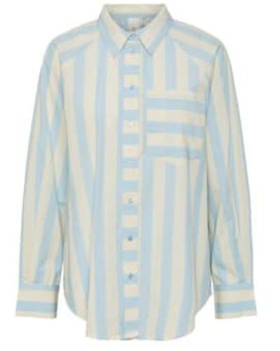 Y.A.S Monday Striped Shirt Xs - Blue